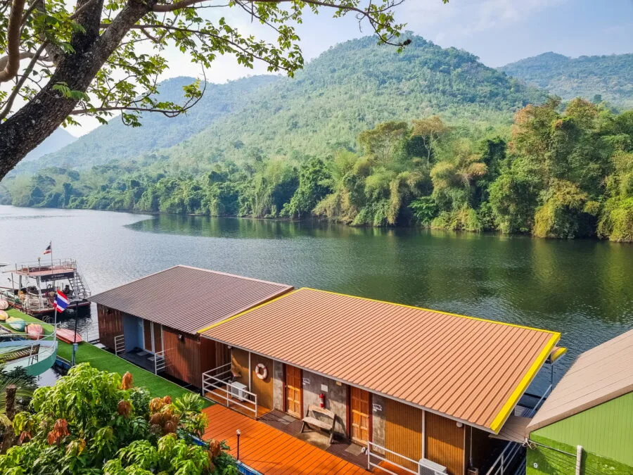 view of the river kwai noi kanchanaburi