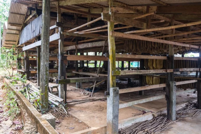 rubber drying shelter village ao talong koh mak