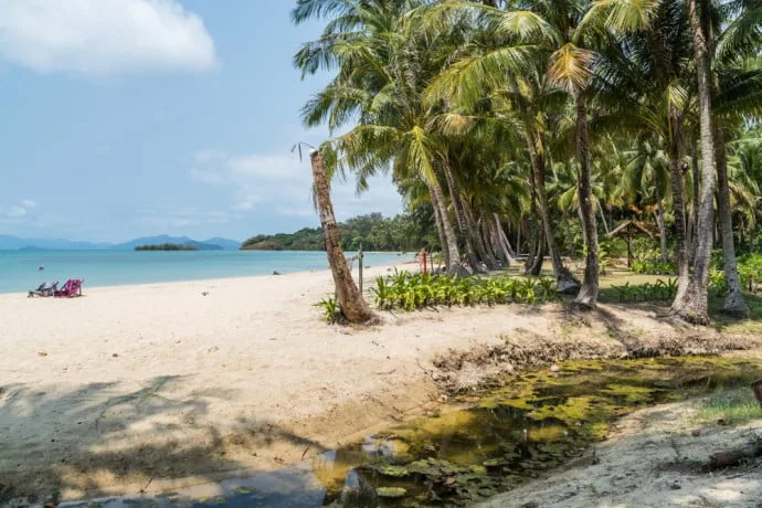 overview of the beach ao suan yai a koh mak thailand
