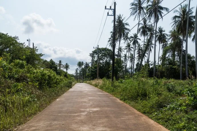 small road in Koh Mak, Thailand