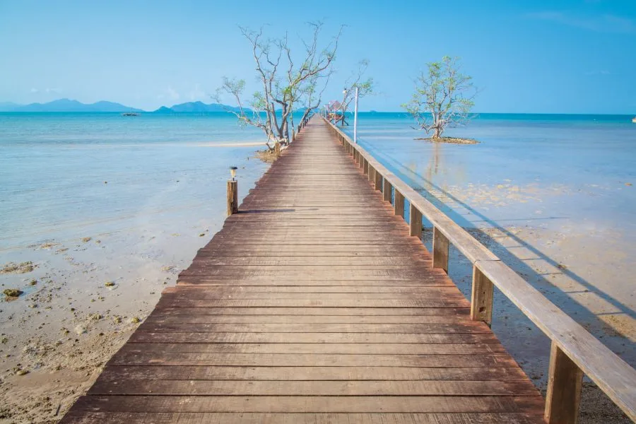 wooden pontoon Cinnamon Boardwalk koh mak