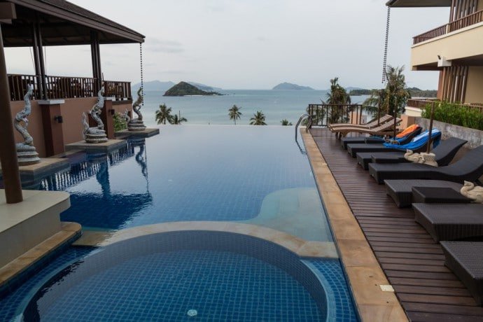 vue sur depuis piscine hotel islanda koh mak