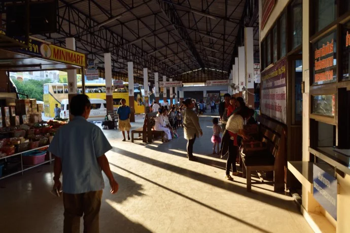 Bus terminal Mukdahan issan Thailand