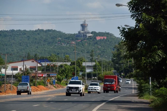 buddha construction Mukdahan issan Thailand
