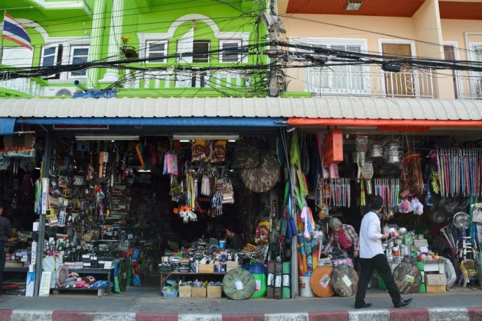 Indochina market Mukdahan issan Thailand