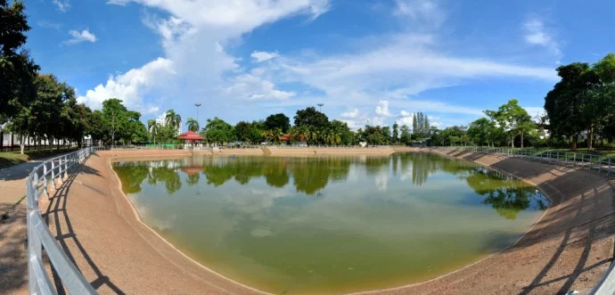 Mukdahan city park issan Thailand