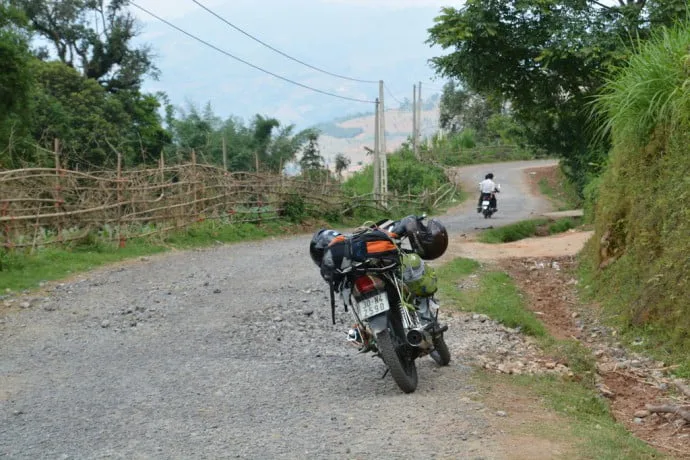 motorcycle route north Vietnam - Bac Ha - Vinh Quang