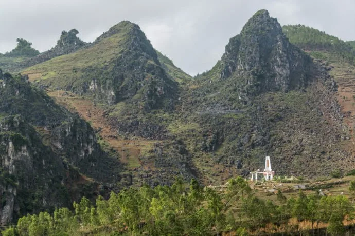 motorbike north Vietnam - landscape between Dong Van - Bao Lac