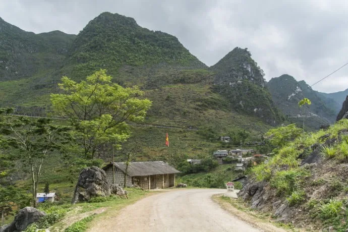 motorbike north Vietnam - landscape between Dong Van - Bao Lac