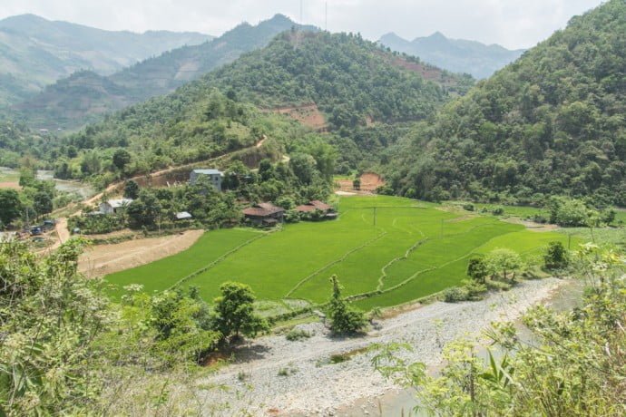 moto nord Vietnam - paysage entre Bao Lac et Cao Bang