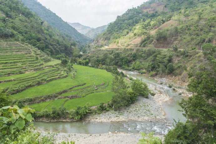 moto nord Vietnam - paysage entre Bao Lac et Cao Bang