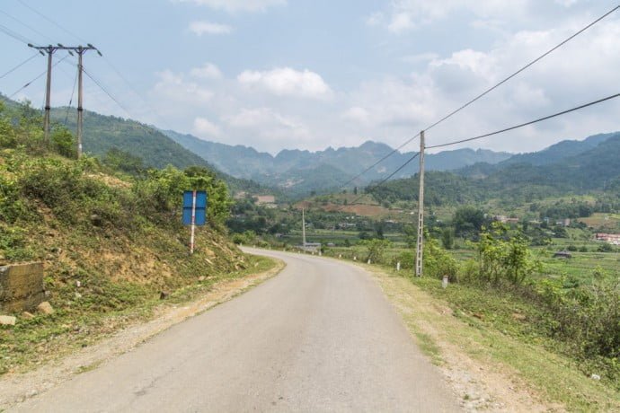 moto nord Vietnam - route entre Bao Lac et Cao Bang