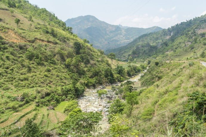 moto nord Vietnam - paysage entre Bao Lac et Cao Bang