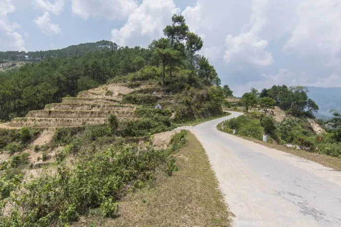 North Vietnam - road near Vinh Quang
