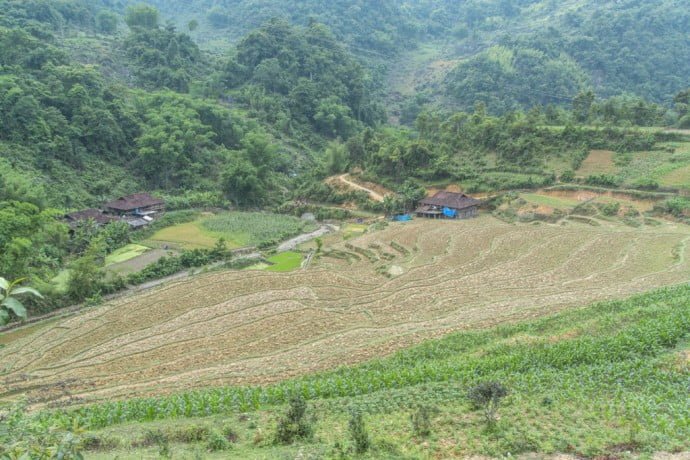 moto nord Vietnam - paysage entre Bao Lac et Cao Bang