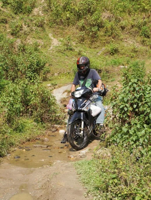 motorbike north Vietnam - road between Vinh Quang and Ha Giang