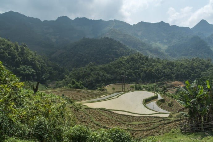 moto nord Vietnam - paysage entre Bao Lac et Cao Bang