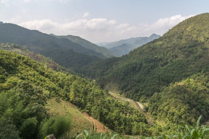 moto nord Vietnam - paysage entre Bao Lac et Cao Bang