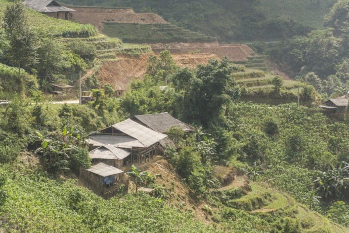 moto nord Vietnam - paysage entre Bao Lac et Cao Bang