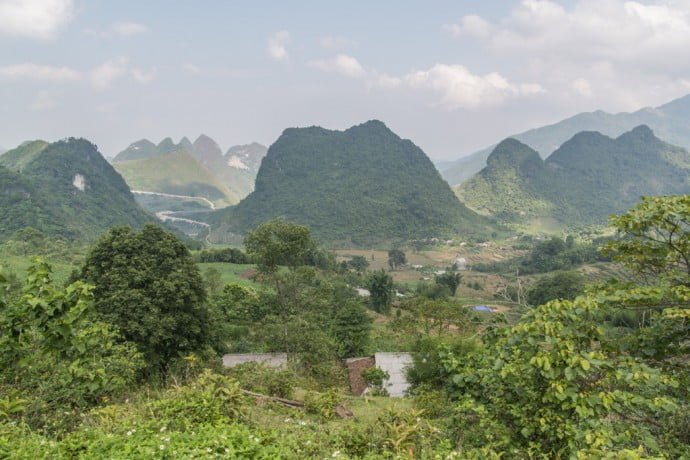 moto nord Vietnam - paysage entre Bao Lac et Cao Bang