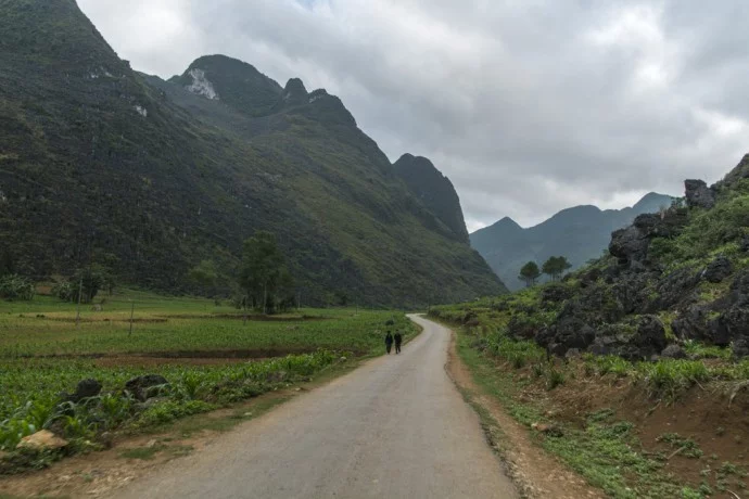 motorbike north Vietnam - landscape between Dong Van - Bao Lac