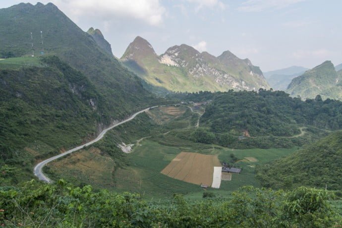 moto nord Vietnam - paysage entre Bao Lac et Cao Bang