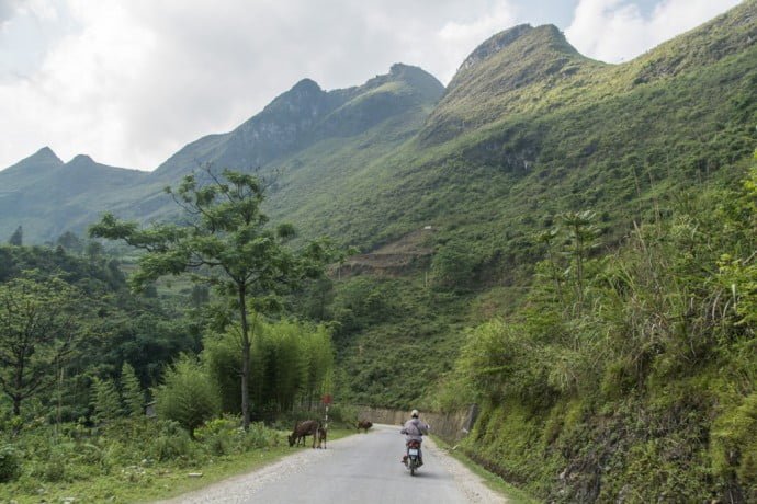 moto nord Vietnam - paysage entre Bao Lac et Cao Bang