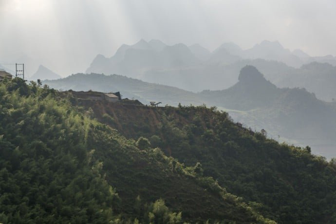 moto nord Vietnam - paysage entre Bao Lac et Cao Bang