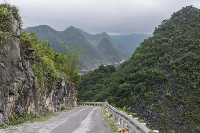 motorbike north Vietnam - Dong Van landscape