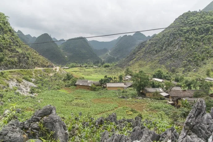 motorbike north Vietnam - Dong Van landscape