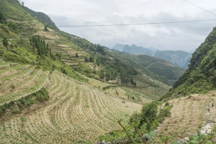 motorbike north Vietnam - Dong Van landscape