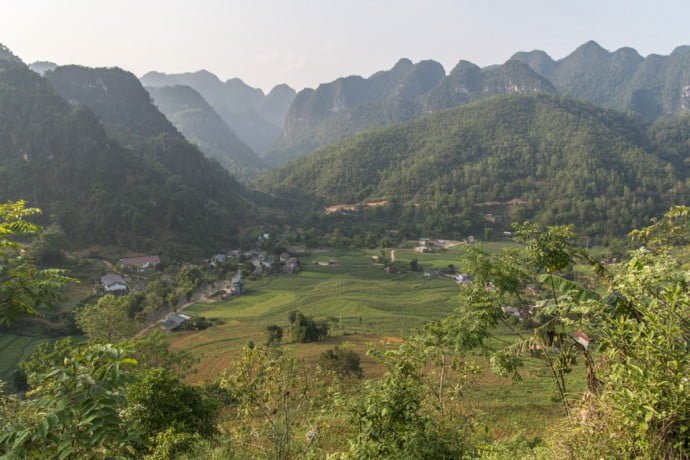 moto nord Vietnam - paysage entre Bao Lac et Cao Bang