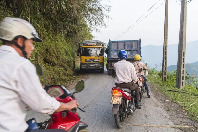 motorbike north Vietnam - road between Vinh Quang and Ha Giang
