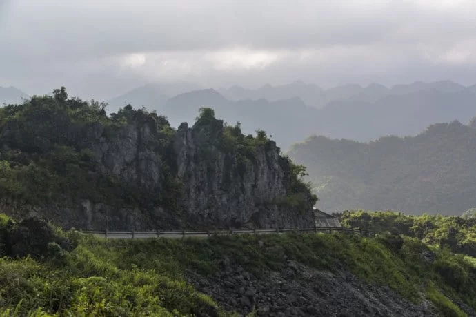 motorbike north Vietnam - landscape between Dong Van - Bao Lac