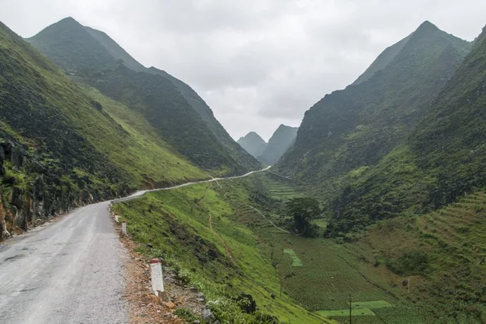 motorbike north Vietnam - Dong Van landscape