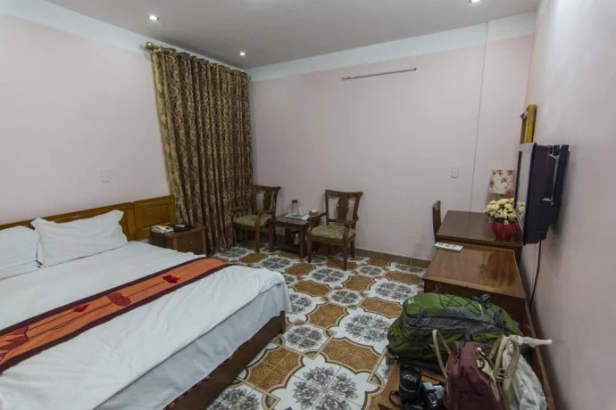 north Vietnam - Ha Giang hotel room