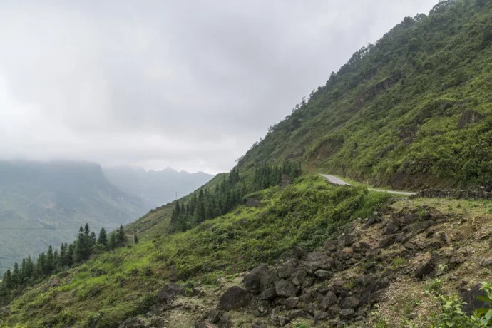 motorbike north Vietnam - landscape between Dong Van - Bao Lac