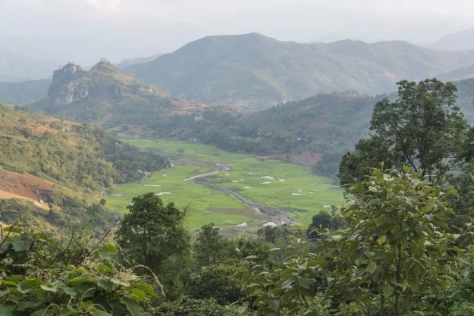 motorbike north Vietnam - landscape between Dong Van - Bao Lac