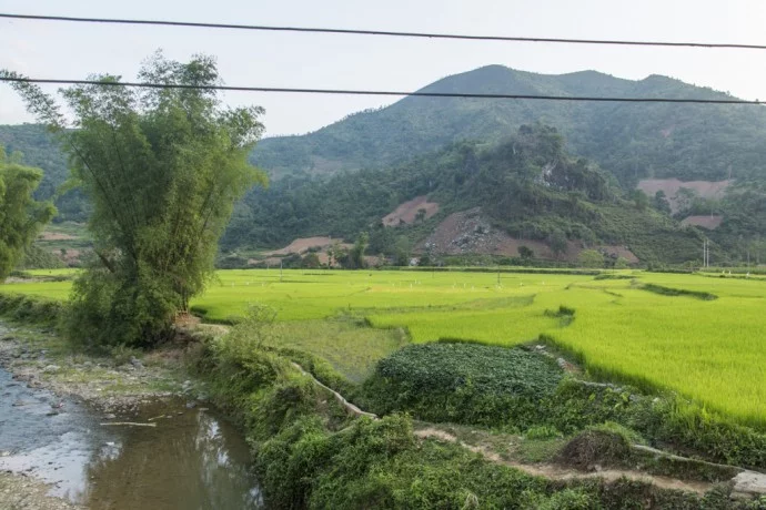 motorbike north Vietnam - landscape between Dong Van - Bao Lac