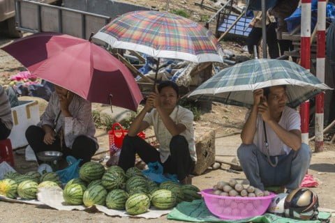 moto nord Vietnam - marché Bao Lac