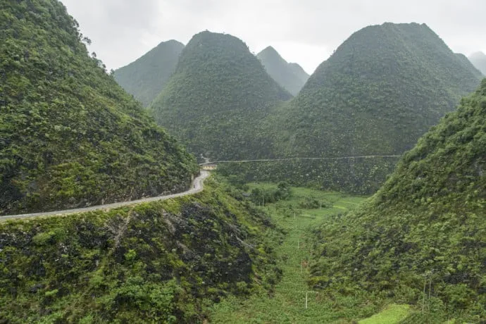 motorbike north Vietnam - Dong Van landscape