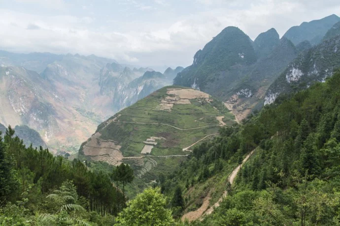 motorbike north Vietnam - landscape between Dong Van - Bao Lac