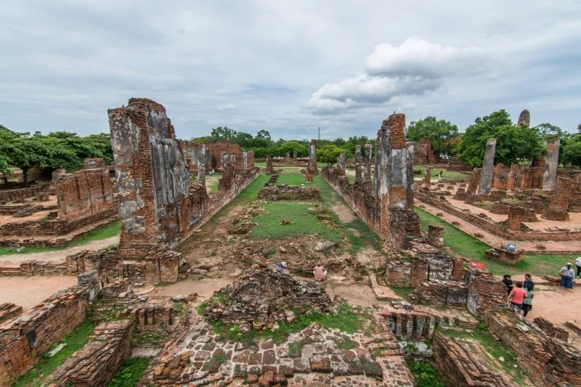 ruins of the royal temple wat phra si sanphet ayutthaya