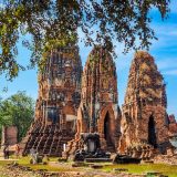 trois prang du wat mahathat ayutthaya