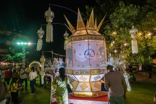 big lantern loy krathong thailand