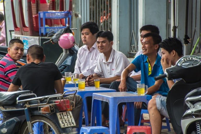 pause thé à Cao Bang au Vietnam