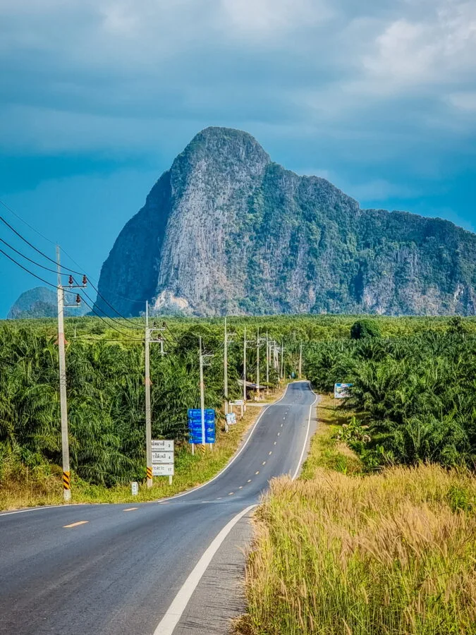 beautiful road phang nga thailand
