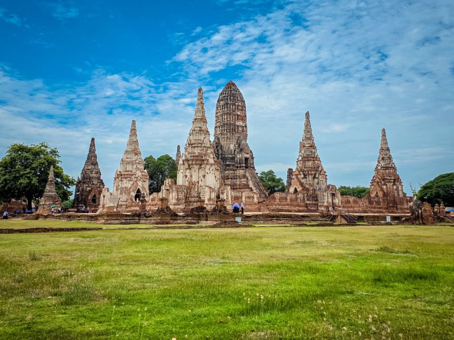 vue globale du wat chai wattharanam ayutthaya