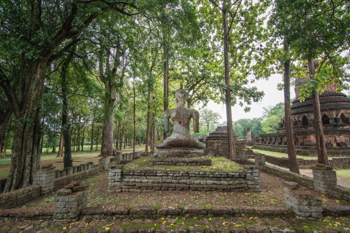 Buddha at the Wat Phra Kaeo complex, Kamphaeng Phet Historical Park