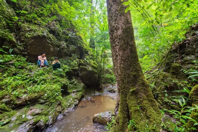 mae pla sa waterfall chiang dao - thailand
